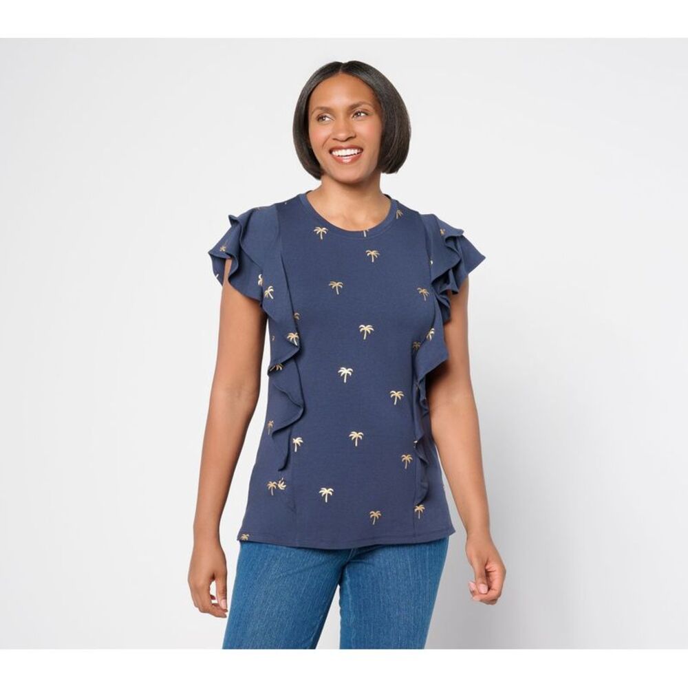 Belle by Kim Gravel Women's Top Plus Sz 1X Make Your Selection: Blue A726376